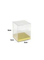 علب توزيعات قاعدة ذهبي وابيض