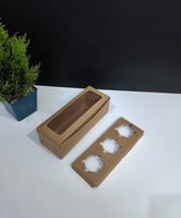 علب كب كيك ثلاثي