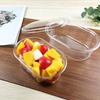 علب بلاستيك شفافه بغطاء منفصل