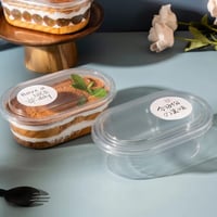 علب بلاستيك شفافه بغطاء منفصل