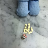 بروش مطلي ذهب مع فص