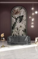 بانيو ديكور فاخر زجاج اسود مخطط VERCO 170*75