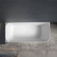 بانيو ديكور ابيض فيركو (L) مستطيل مقاس VERCO 170X7...