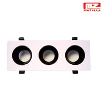 فريم مانع للتوهج ثلاثي 3 انش أبيض-أسود مطفي