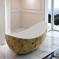 بانيو ديكور ذهبي اسود فيركو مقاس VERCO 180X80 cm