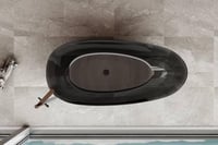 بانيو ديكور فاخر زجاج اسود VERCO 170*80