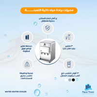 برادة مياه AQUA TOWER لون أبيض