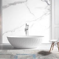 بانيو ديكور ابيض فيركو مقاس VERCO 175X100 cm