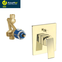 لوحة خلاط دش 2 خط مخفي ذهبي BRONZO