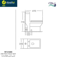 كرسي فرنجي أسود مطفي BK-6184 FBT