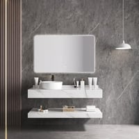 مغسلة رخام صناعي أبيض لماع 100 سم