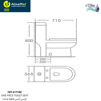 كرسي فرنجي أسود مطفي FBT 6171