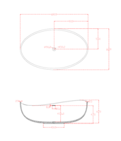 بانيو ديكور matt gray فيركو مقاس VERCO 180X110 cm