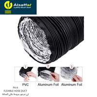 لي مروحة شفط عالي المتانة 4 إنش 3 طبقات