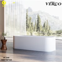 بانيو ديكور فيركو أبيض مقاس VERCO 150X70 cm