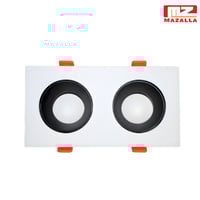 فريم مانع للتوهج مزدوج 3 انش أبيض-رمادي غامق