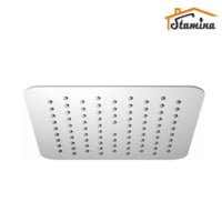 طاسة دش مطري ستانلس ستيل مربع كروم ستامينا