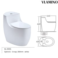 كرسي افرنجي فلامينو VL-5555 أبيض خاصية شفط ودفع