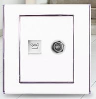 فيش دش+هاتف أبيض/رمادي 7*7 V3