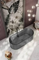 بانيو ديكور فاخر زجاج اسود مخطط VERCO 170*75