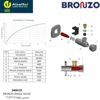 محبس زاوية BRONZO كروم