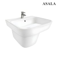 مغسلة أصالة نصف عمود D-031 أبيض