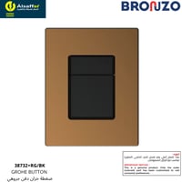 ضغطة سيفون جروهي روز جولد-أسود مربع