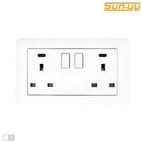 فيش مزدوج بمفتاح ولمبة 13 امبير 7*14 SUNYU6