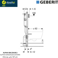 سيفون مخفي جيبريت ألفا مع ضغطة دائري