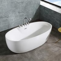 بانيو ديكور مع خلاط ابيض فيركو مقاس VERCO 170X80 c...