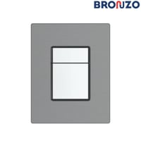 ضغطة سيفون جروهي رمادي-كروم مربع