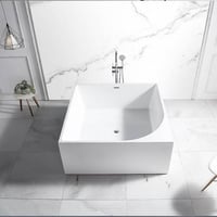 بانيو ديكور مربع ابيض فيركو مقاس VERCO 140X140 cm