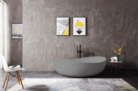 بانيو ديكور matt gray فيركو مقاس VERCO 180X110 cm