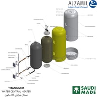 بكج سخان ماء مركزي الزامل 85 جالون المطور الزامل+م...