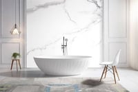 بانيو ديكور ابيض فيركو مقاس VERCO 175X100 cm