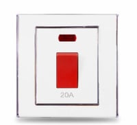 مفتاح سخان أبيض/رمادي 7*7 V3