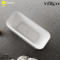 بانيو ديكور فيركو أبيض مقاس VERCO 150X70 cm