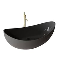 بانيو ديكور فاخر كربون فايبر اسود VERCO 180*80