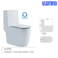 كرسي افرنجي فلامينو VL-8798 أبيض