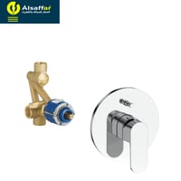 لوحة خلاط دش 2 خط مخفي كروم BRONZO