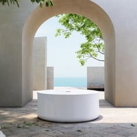 بانيو ديكور ابيض مقاس VERCO 150X150 cm