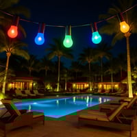 عقد لمبات خارجية 35 متر 28 لمبة