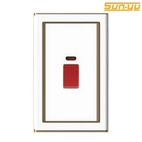 مفتاح مكيف 45 امبير أبيض ذهبي SUNYU8 7*14