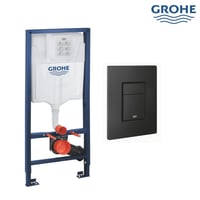 سيفون مخفي جروهي كامل مع ضغطة مربع أسود