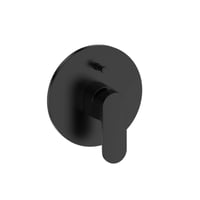 لوحة خلاط دش 2 خط مخفي أسود BRONZO