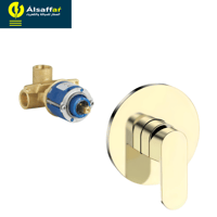 لوحة خلاط شطاف 1 خط مخفي ذهبي BRONZO