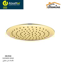 طاسة دش مطري ستانلس ستيل مدور ذهبي ستامينا