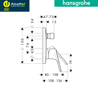 خلاط دش مخفي 2 خط هانز جروهي فوكس