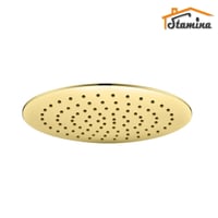 طاسة دش مطري ستانلس ستيل مدور ذهبي ستامينا