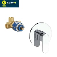 لوحة خلاط شطاف 1 خط مخفي كروم BRONZO